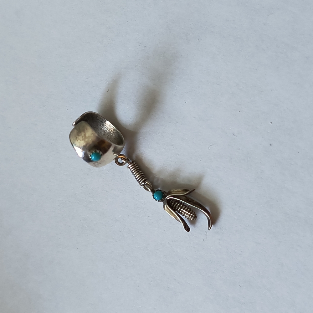 Silver and Turquoise Charm Pendant